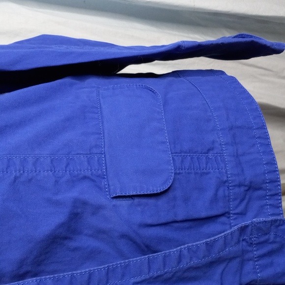 Chico's 3 XL Blue Jacket Button Front Pockets - Picture 3 of 11